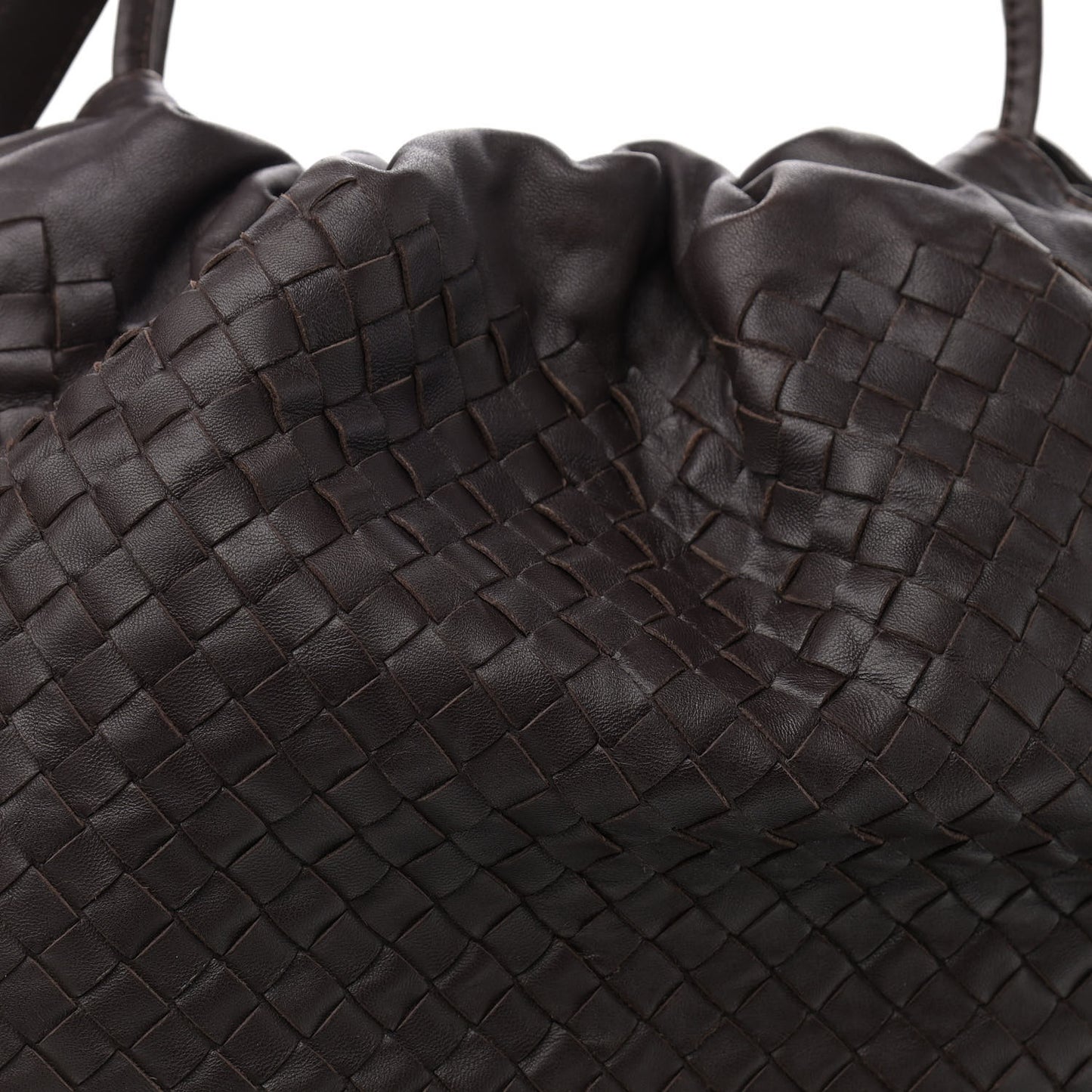 Nappa Intrecciato Drawstring Tote Ebano