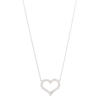 Tiffany Platinum Diamond 1.96ctw Heart Pendant Necklace 1 of 6