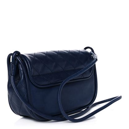 Chanel Calfskin Stitched Flap Bag Navy 3 of 12