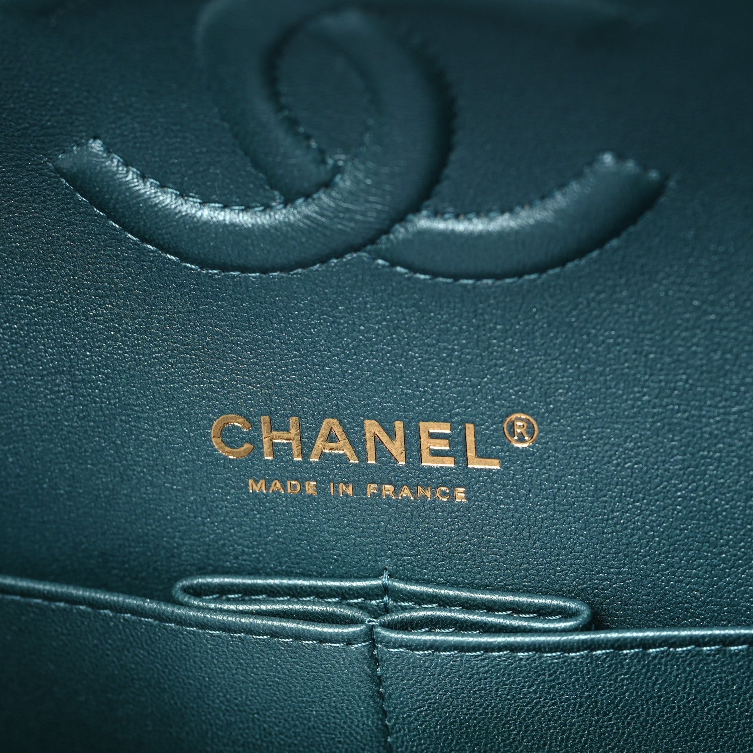 Chanel Iridescent Caviar Quilted Medium Double Flap Green 6 of 10