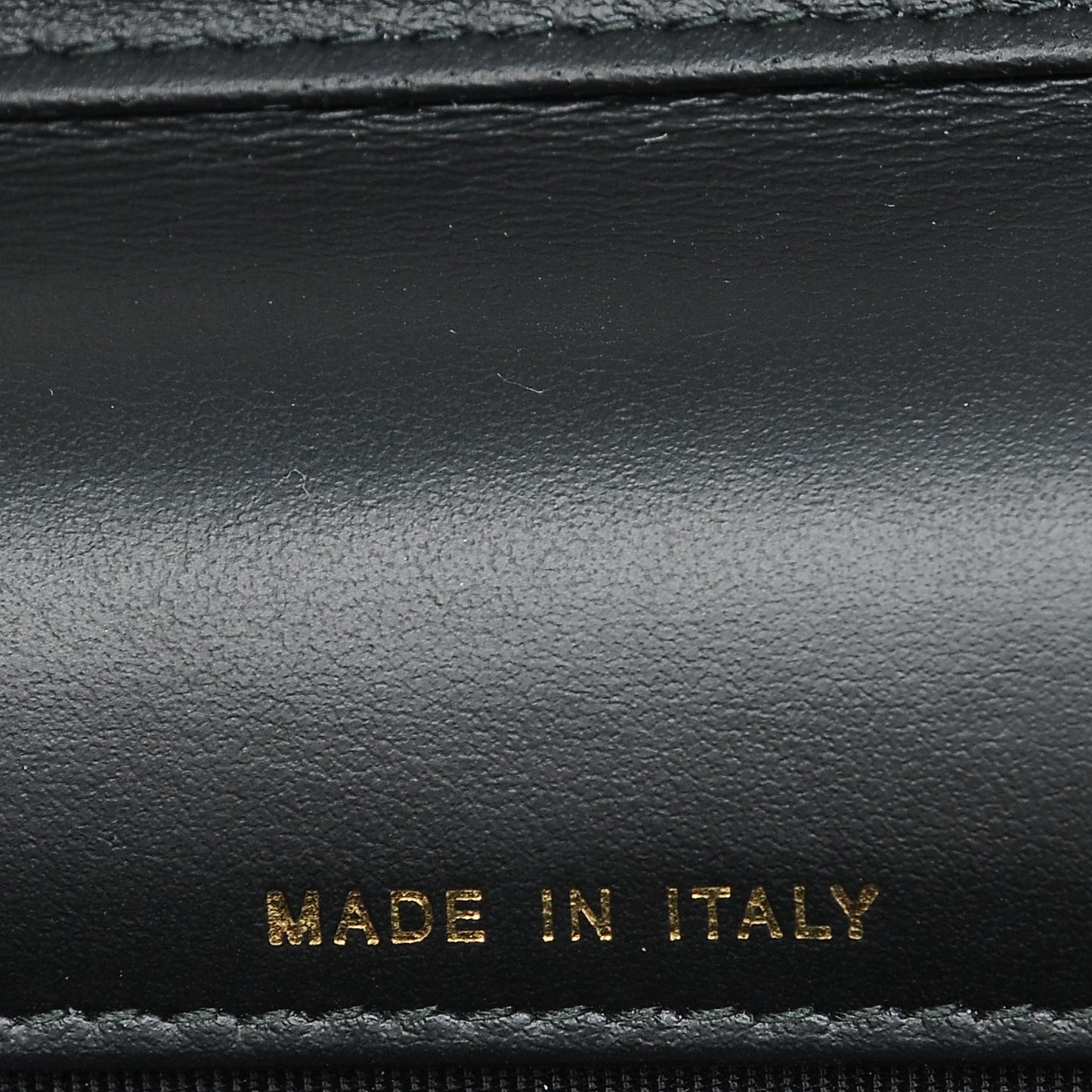 Letter Calfskin Embossed Quilted Square Wallet On Chain WOC Black