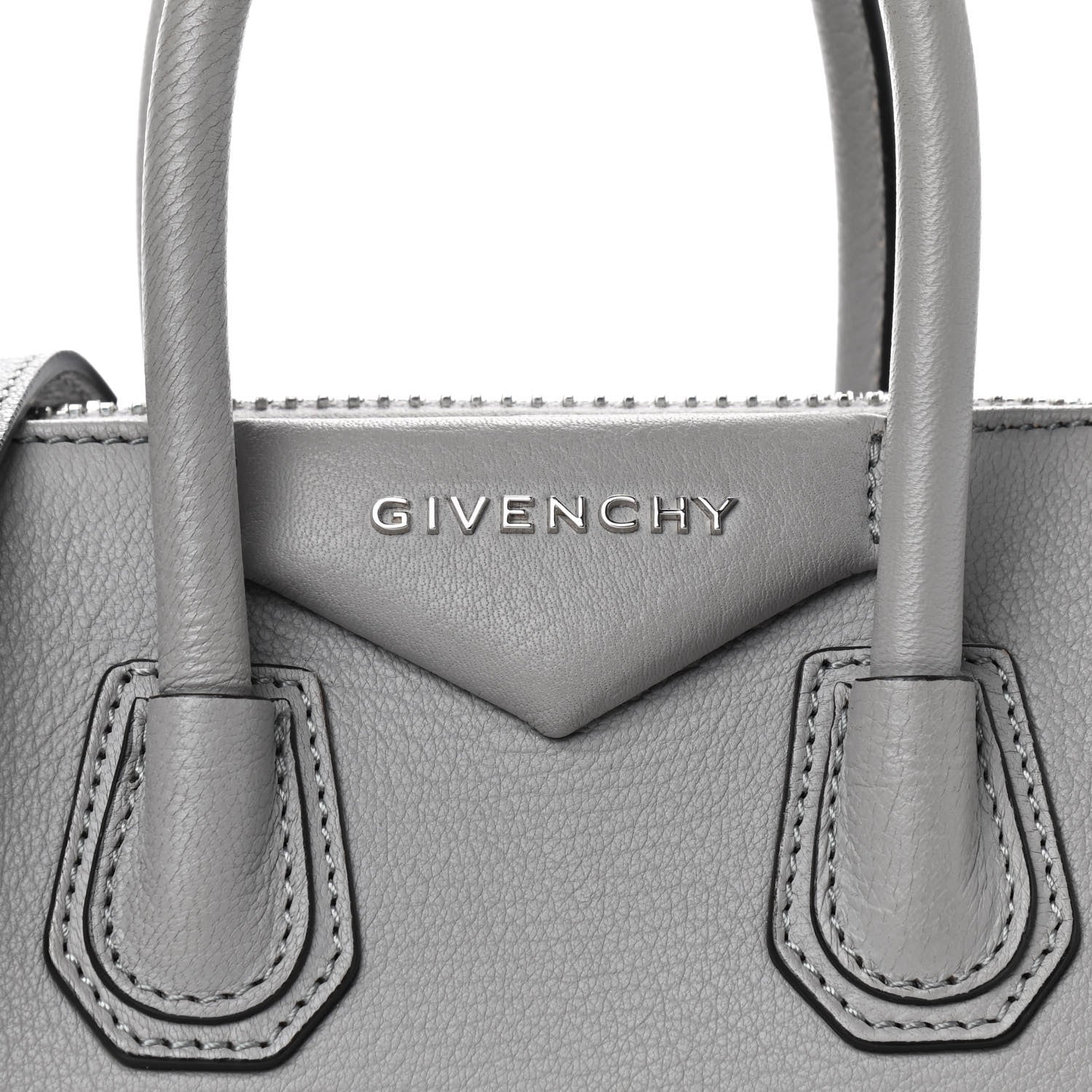 Givenchy Sugar Goatskin Mini Antigona Pearl Grey 12 of 15