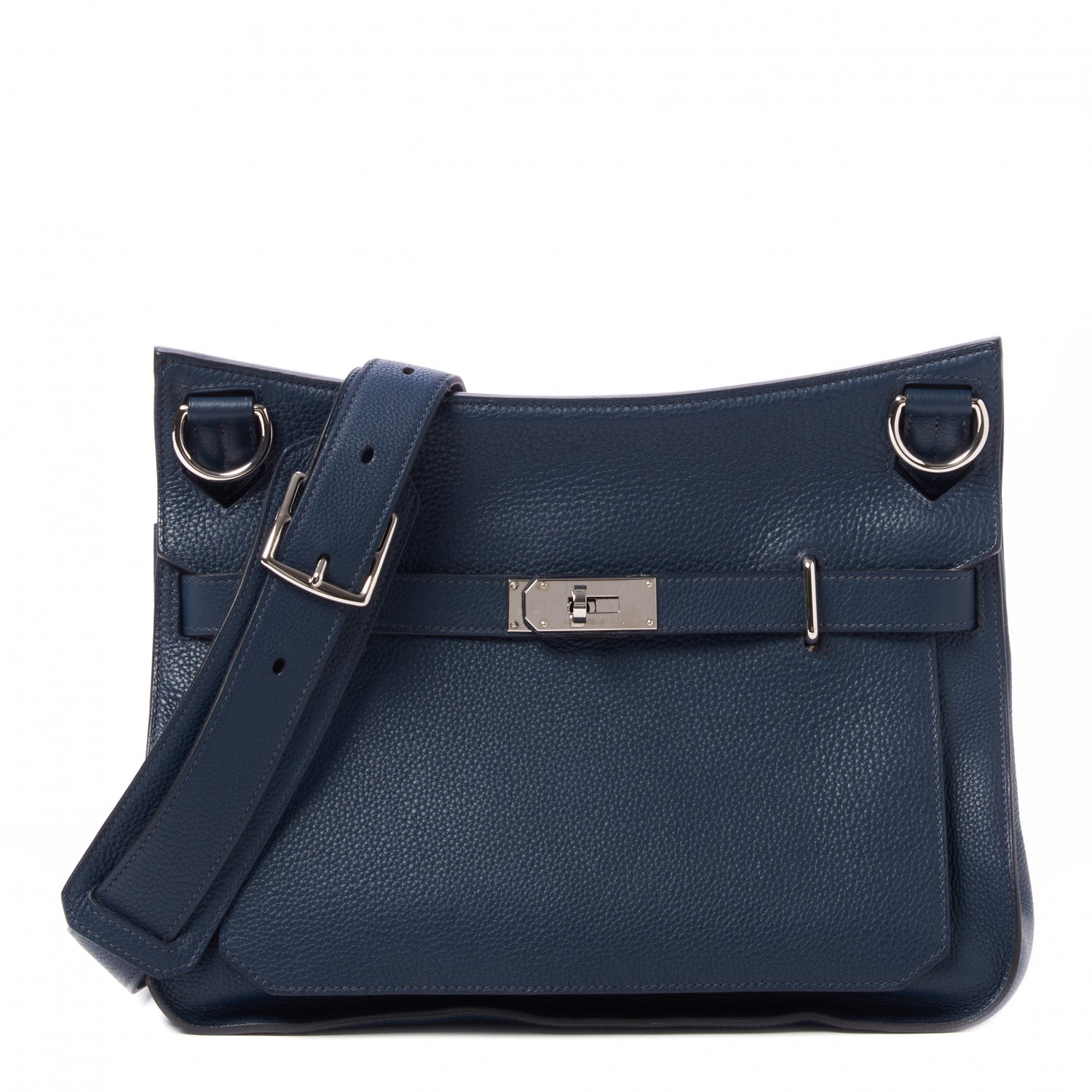 Hermes Taurillon Clemence Jypsiere 34 Bleu de Prusse 1 of 15