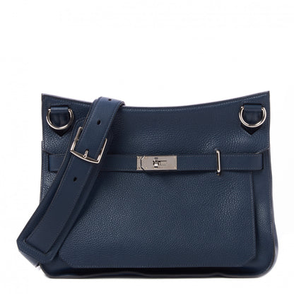 Hermes Taurillon Clemence Jypsiere 34 Bleu de Prusse 1 of 15