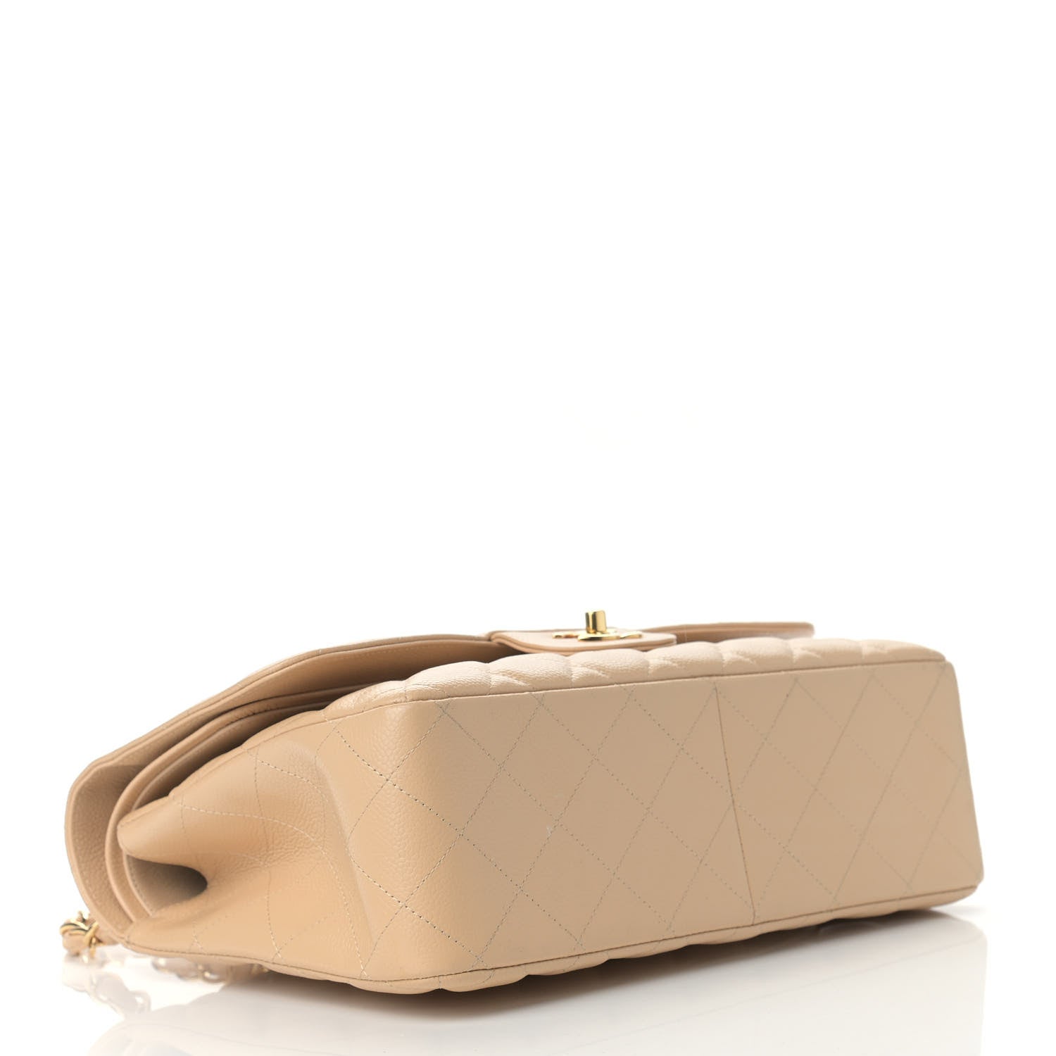Chanel Caviar Quilted Jumbo Double Flap Beige Clair 4 of 20