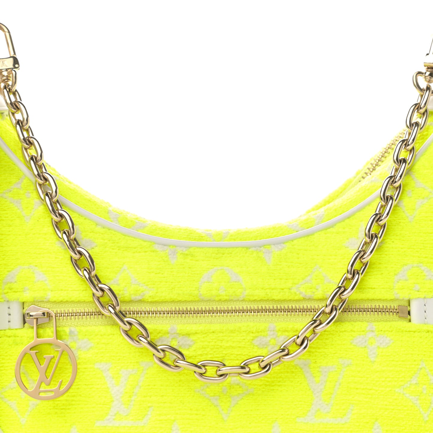 Monogram Jacquard Velvet Loop Yellow