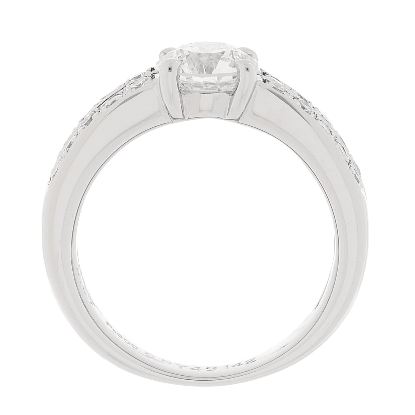 Platinum Diamond 1.00ctw Round Engagement Ring  50 5.5