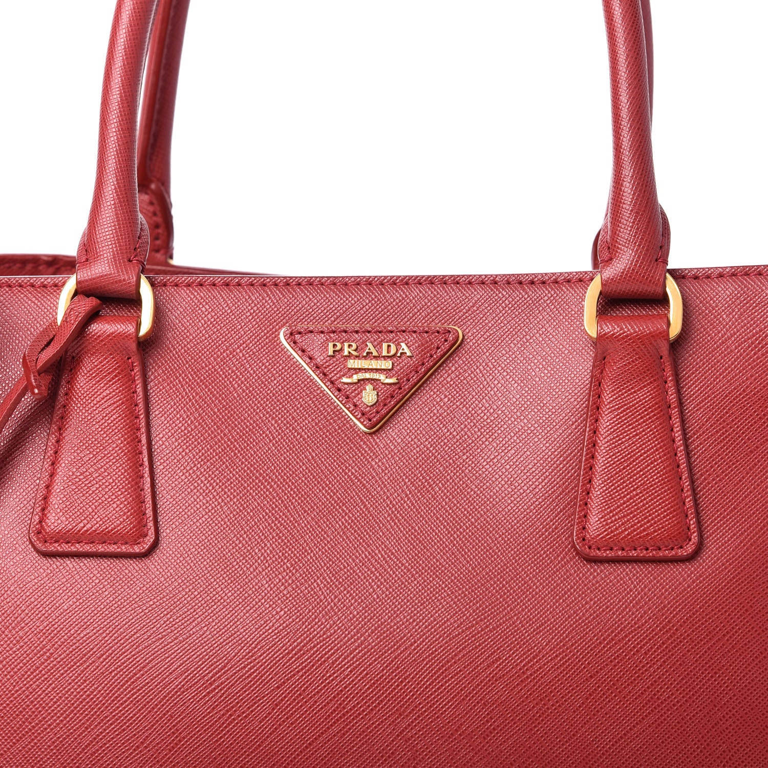 Prada Saffiano Lux Medium Tote Fuoco 10 of 10