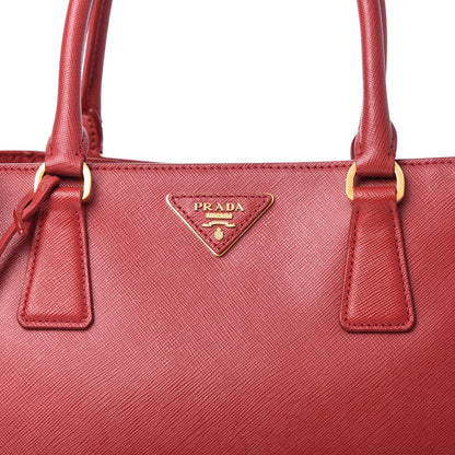 Prada Saffiano Lux Medium Tote Fuoco 10 of 10