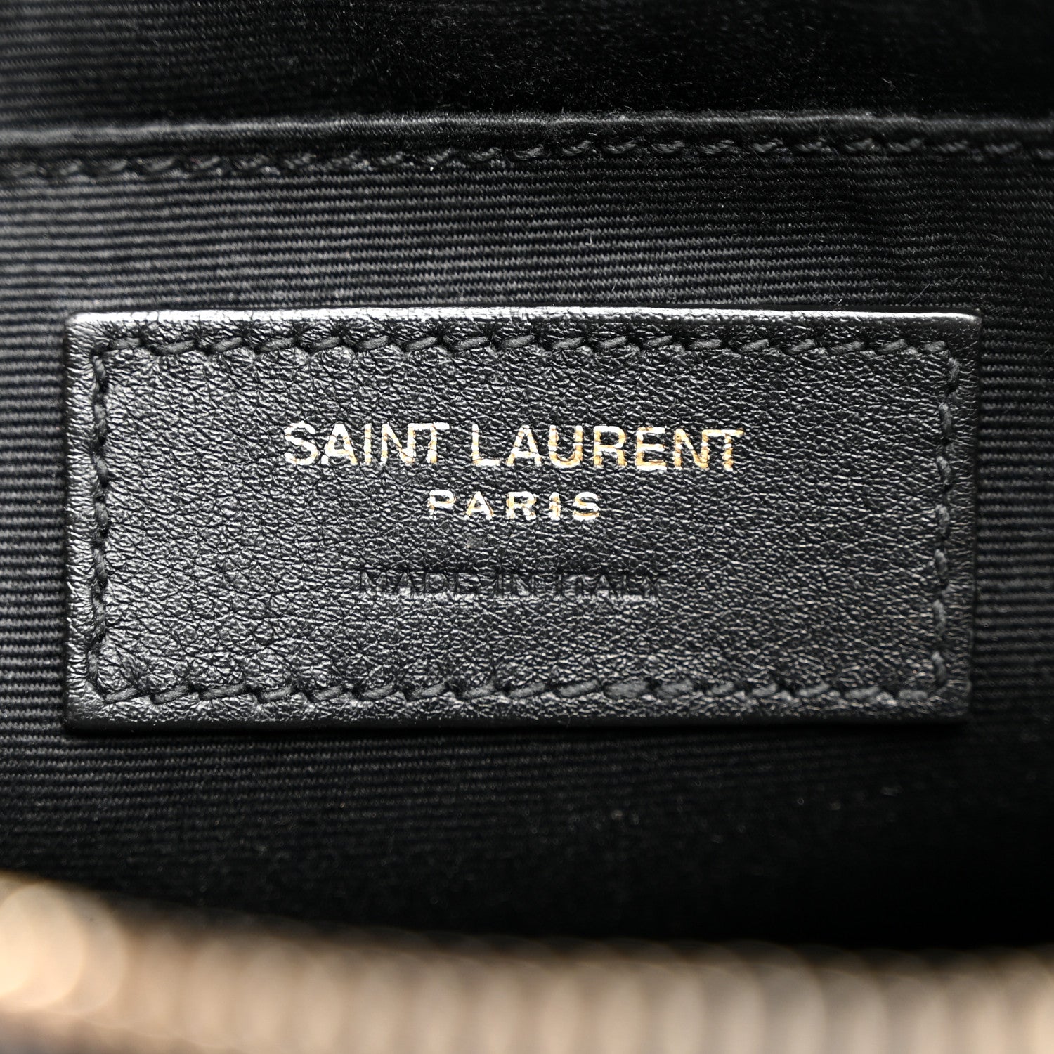 Saint Laurent Denim Quilted Monogram Round Crossbody Bag Rodeo Blue 5 of 10