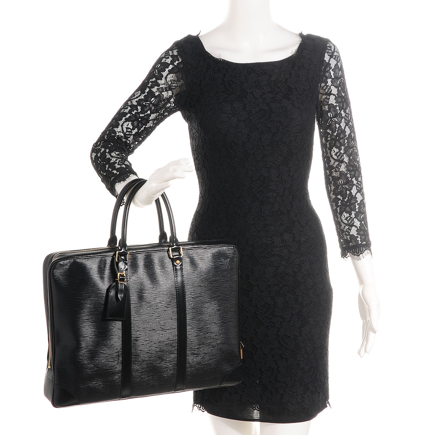 Louis Vuitton Epi Porte-Documents Voyage Briefcase Black 2 of 7