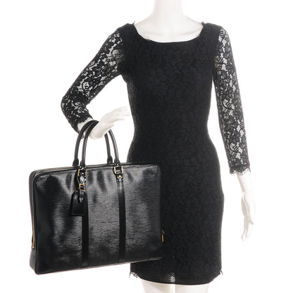 Louis Vuitton Epi Porte-Documents Voyage Briefcase Black 2 of 7