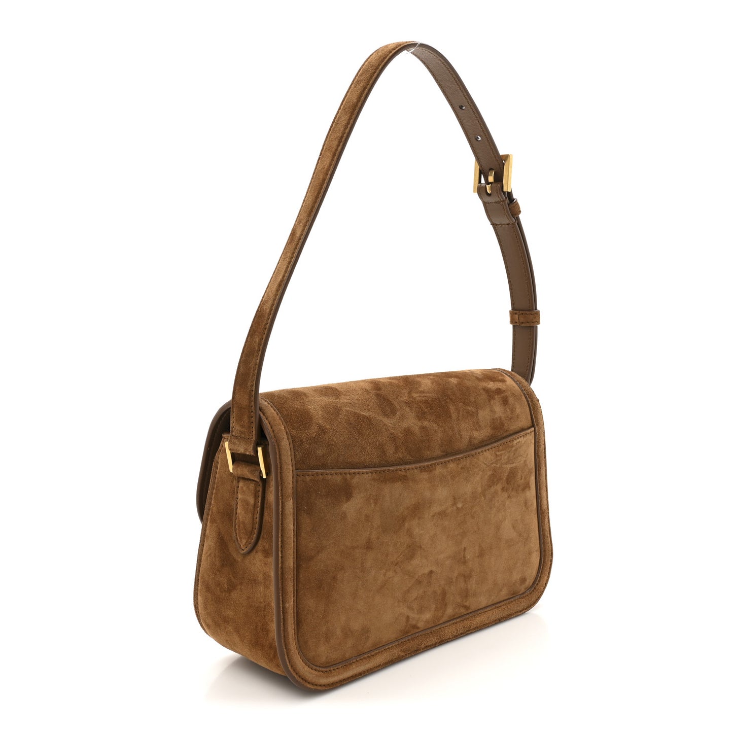 Suede Calfskin Monogram Small Solferino Satchel Caramel Cognac