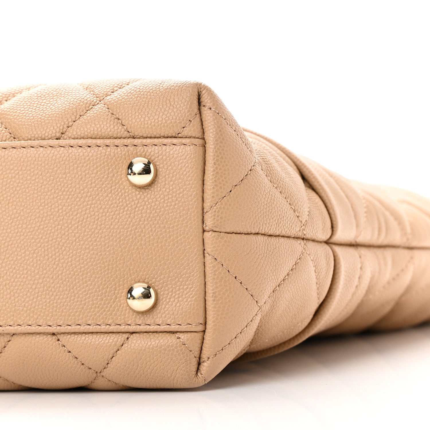 Chanel Caviar Quilted Rolled Up Tote Beige 10 of 11