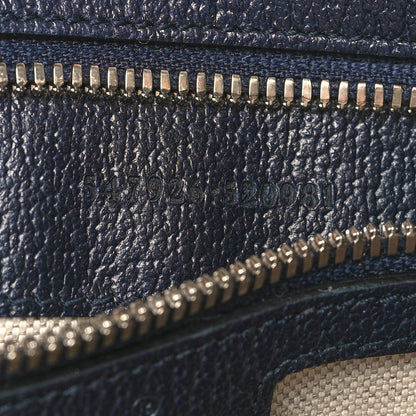 Gucci GG Supreme Monogram Textured Dollar Calfskin Web Small Ophidia Messenger Bag Beige Blue 7 of 10