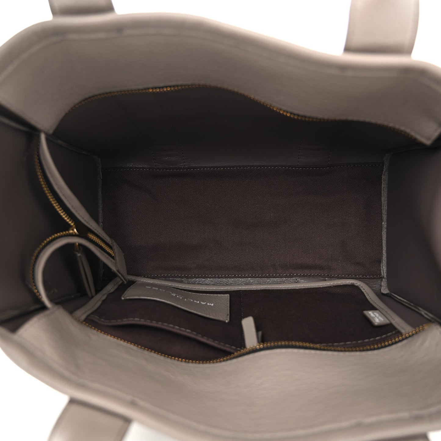 Grained Calfskin Medium The Tote Bag Taupe