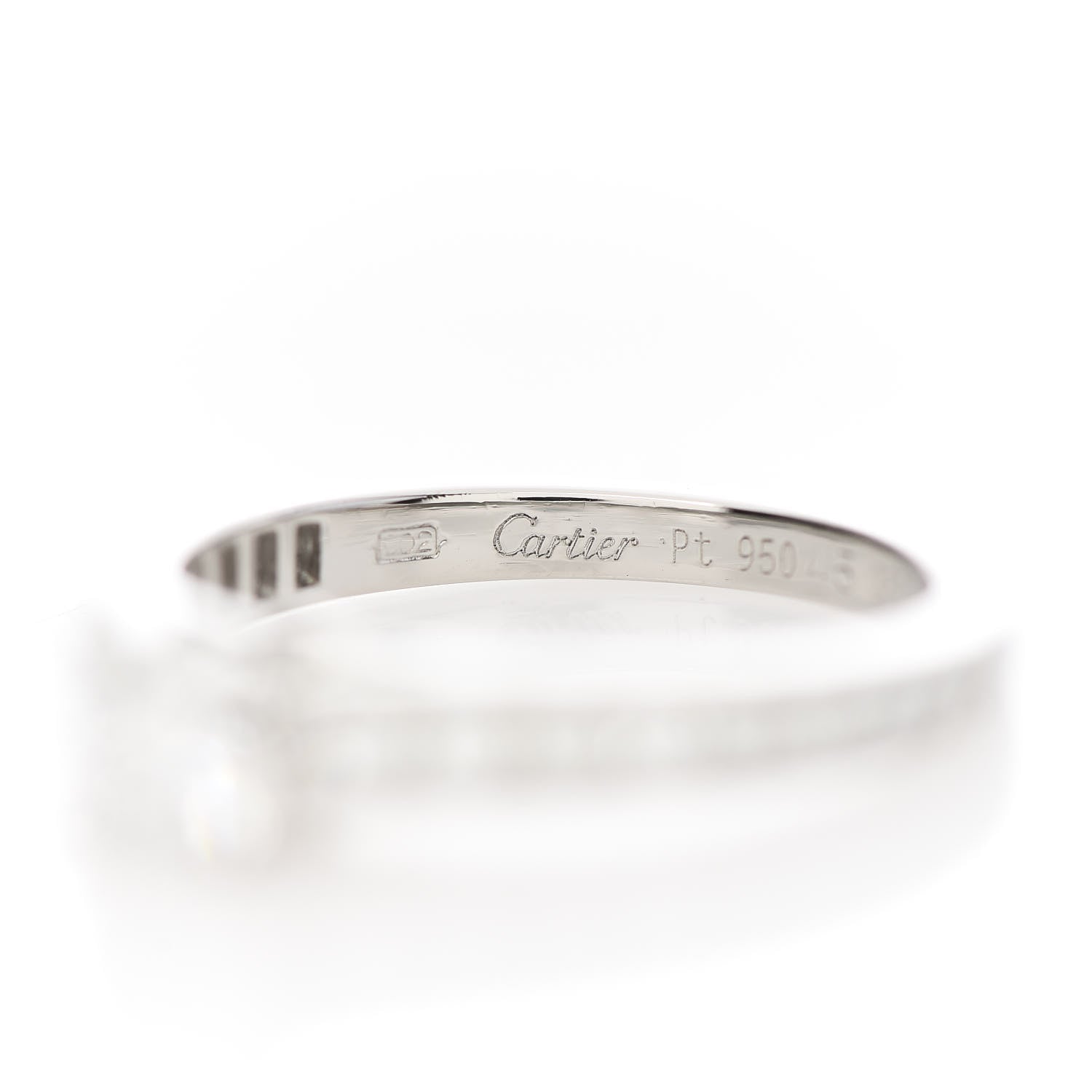 Cartier Platinum Diamond .35ct 1895 Solitaire Engagement Ring 45 3.25 5 of 8