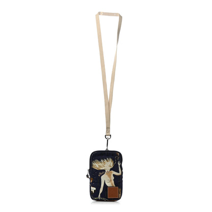 Loewe Canvas Mermaid Print Paulas Ibiza Crossbody Pouch Multicolor 1 of 10