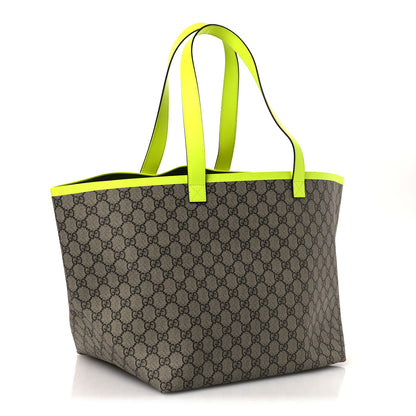 Gucci GG Supreme Monogram Totissima Shopping Tote Ebony Beige Yellow 4 of 10