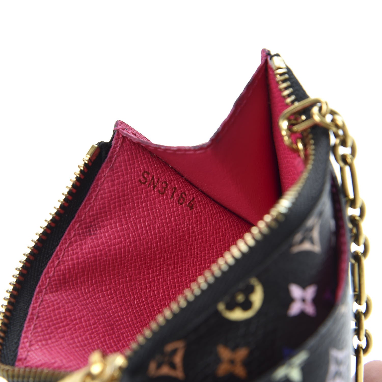 Louis Vuitton Monogram Multicolor Key Pouch Black Grenade 8 of 9