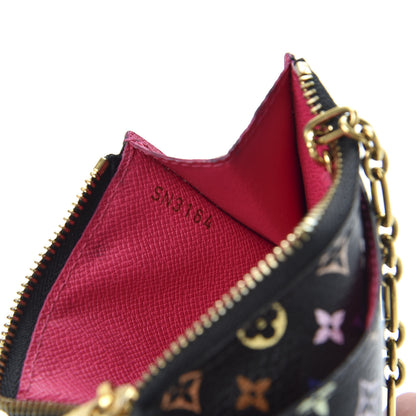 Louis Vuitton Monogram Multicolor Key Pouch Black Grenade 8 of 9