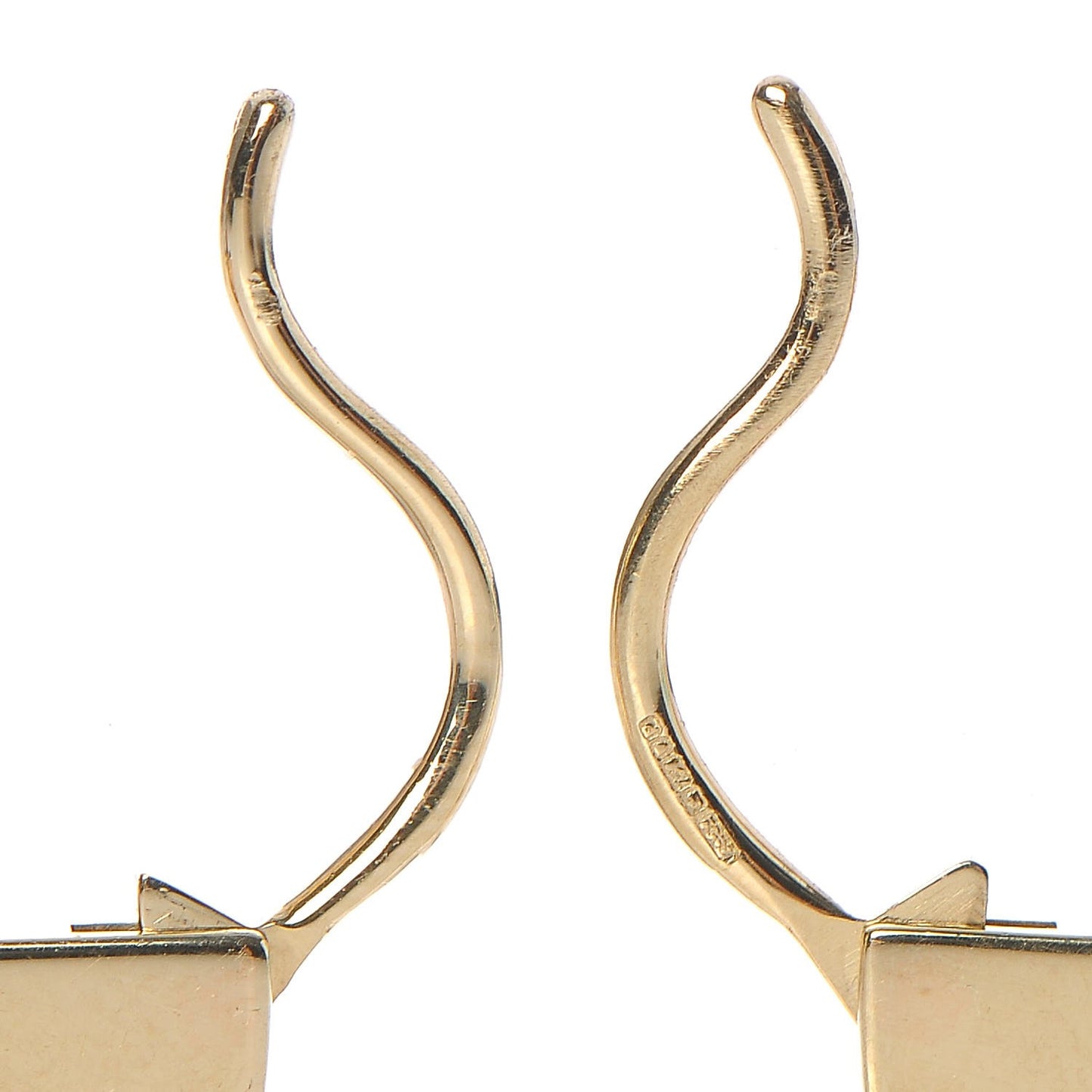 18K Yellow Gold Round Atlas Earrings