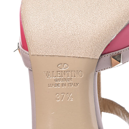 Valentino Garavani Patent Nappa Rockstud Ankle Strap 65mm Pumps 37.5 Fuxia Poudre 9 of 9