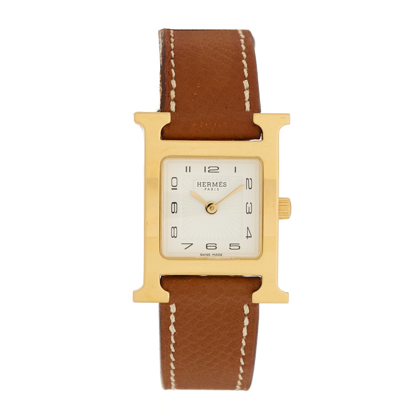 Stainless Steel Epsom 26mm Heure H Hour Quartz Watch Gold