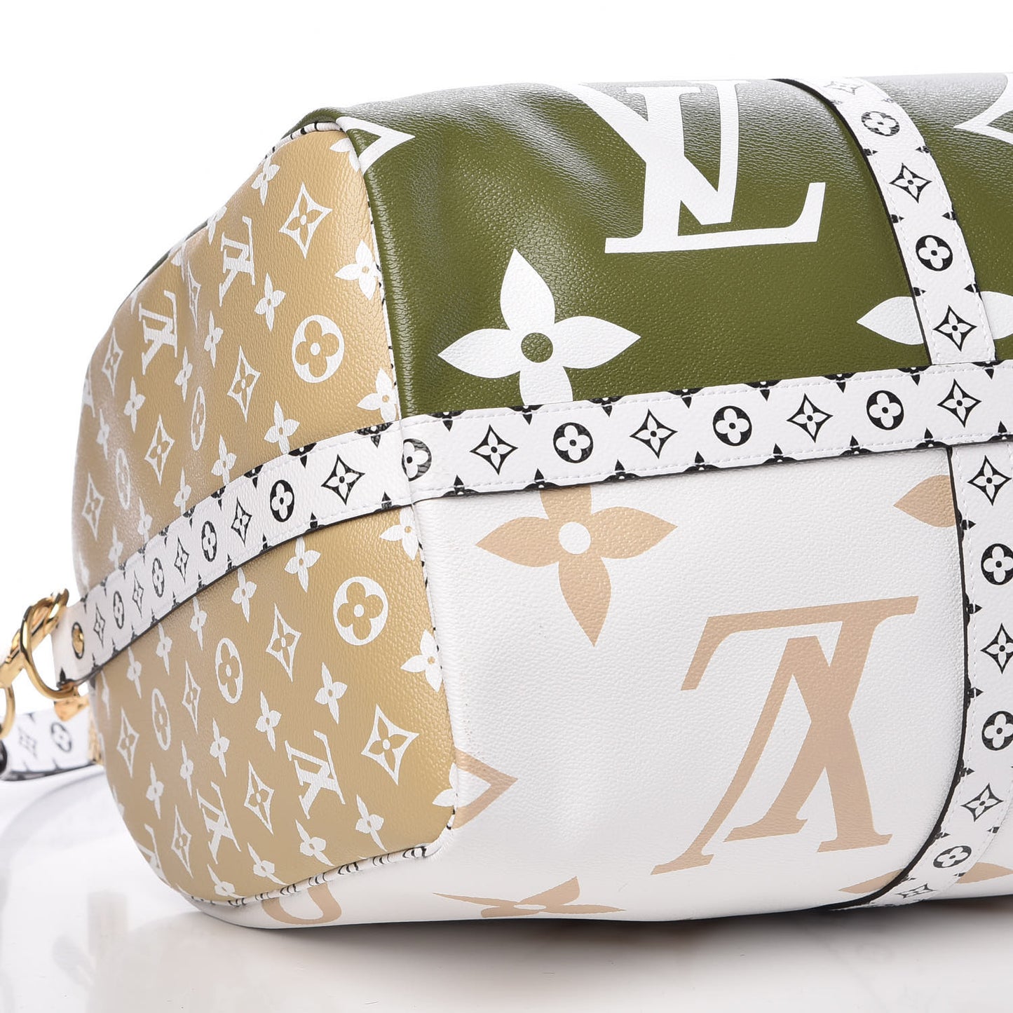 Monogram Giant Keepall Bandouliere 50 Kaki Beige