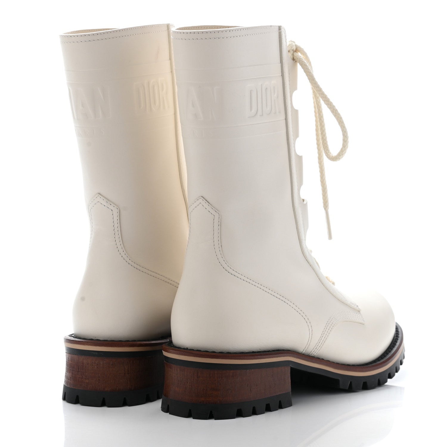 Christian Dior Calfskin Dior Quest 35mm Hiking Boots 36.5 Off White 4 of 16