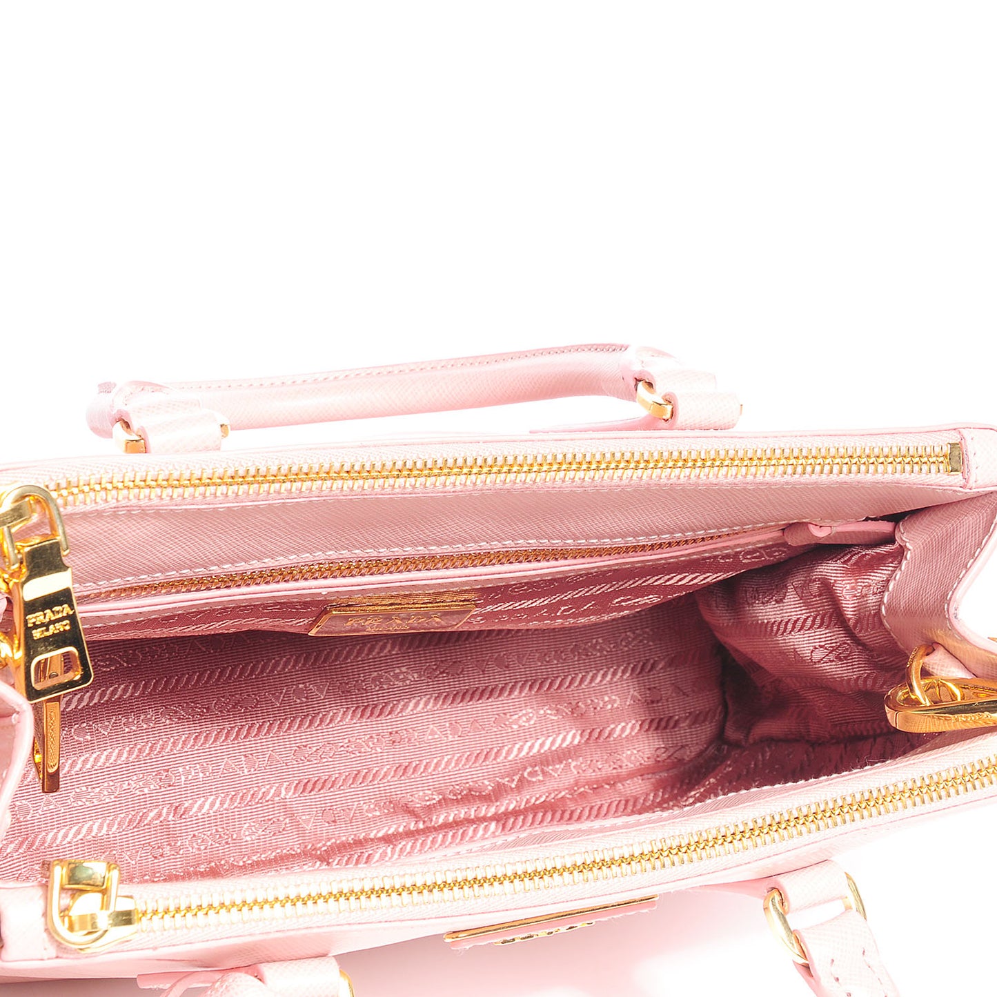 Saffiano Lux Mini Double Zip Tote Orchidea