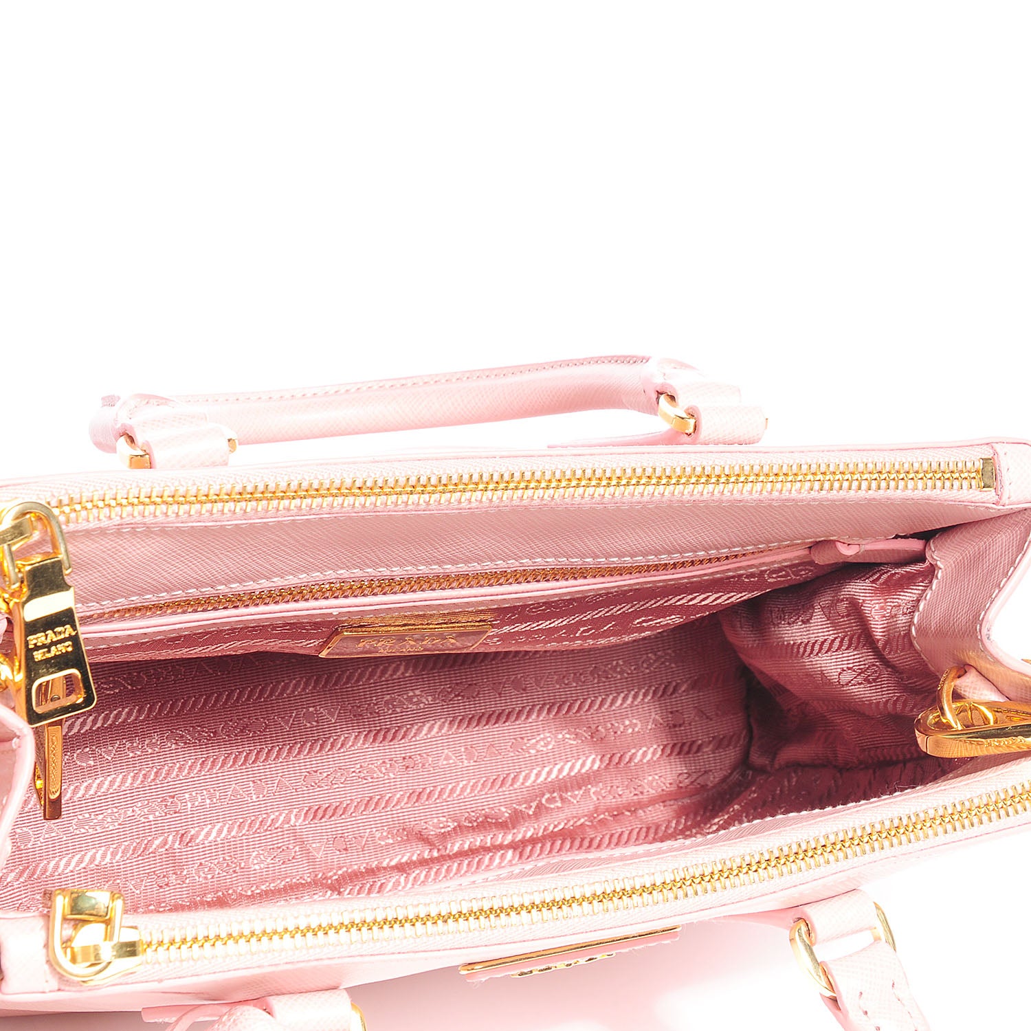 Prada Saffiano Lux Mini Double Zip Tote Orchidea 7 of 12