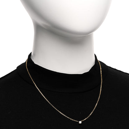 Cartier 18K Yellow Gold Diamond .24ct 1895 Solitaire Pendant Necklace 2 of 4