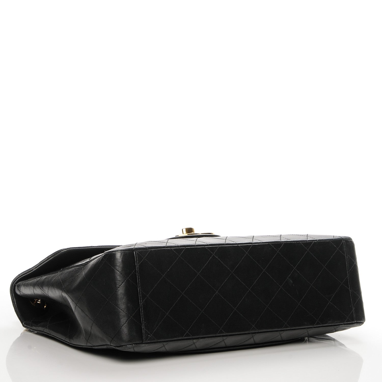 Chanel Lambskin Quilted XL Jumbo Single Flap Black 4 of 8