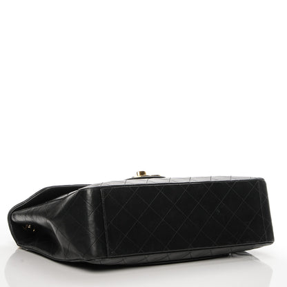 Chanel Lambskin Quilted XL Jumbo Single Flap Black 4 of 8