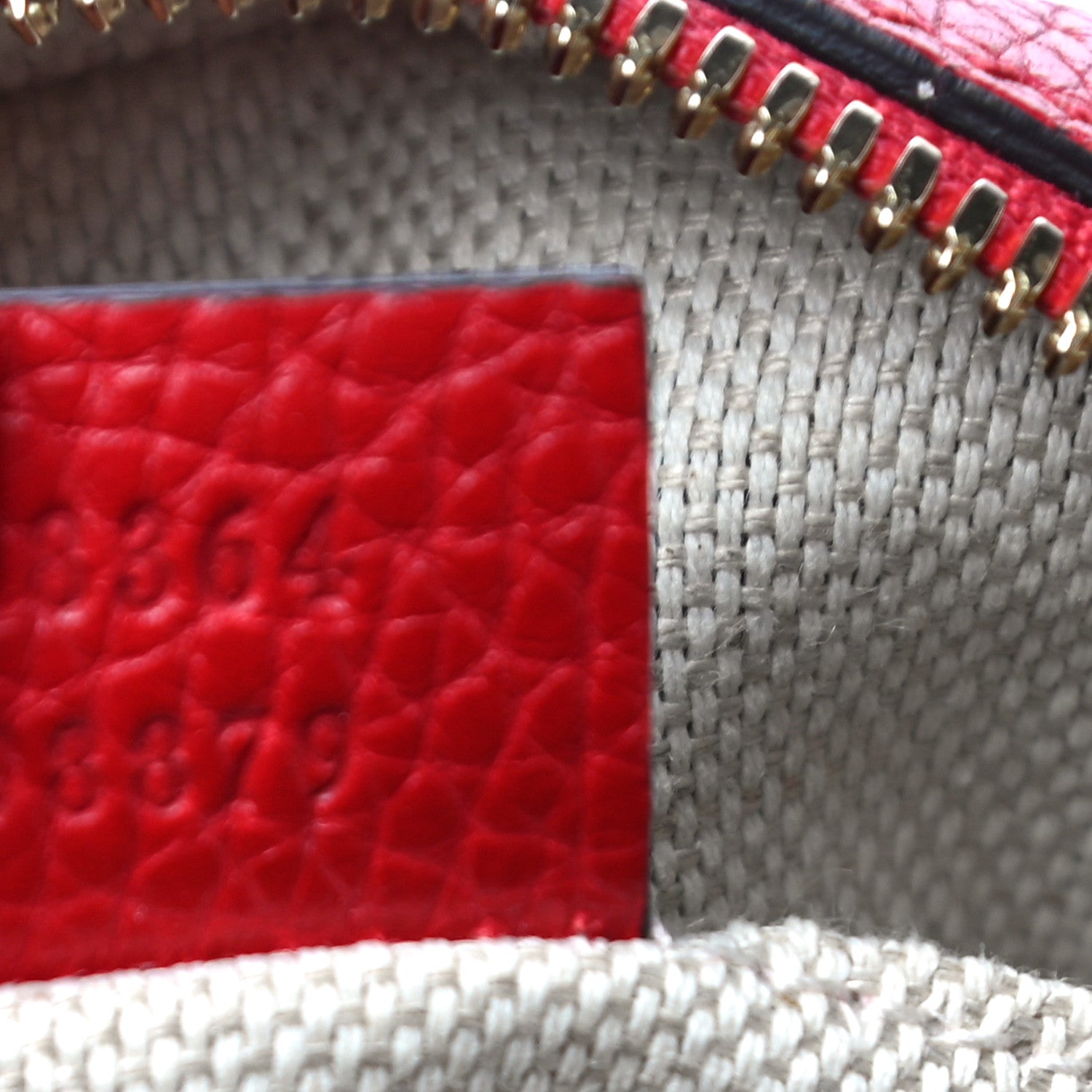 Gucci Pebbled Calfskin Small Soho Disco Bag Tabasco Red 7 of 11