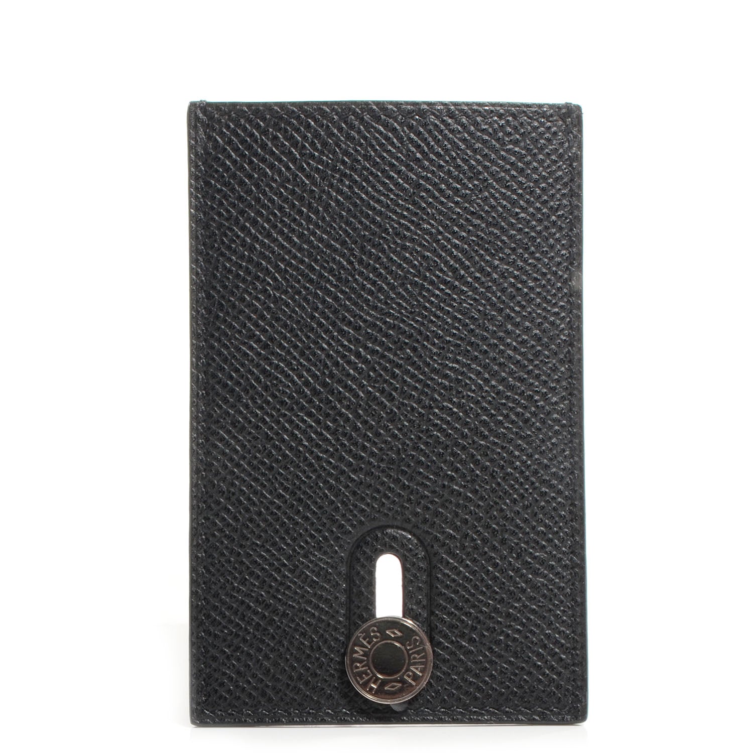 Hermes Epsom Diabolo Card Holder Case Black 1 of 8