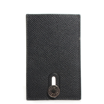 Hermes Epsom Diabolo Card Holder Case Black 1 of 8
