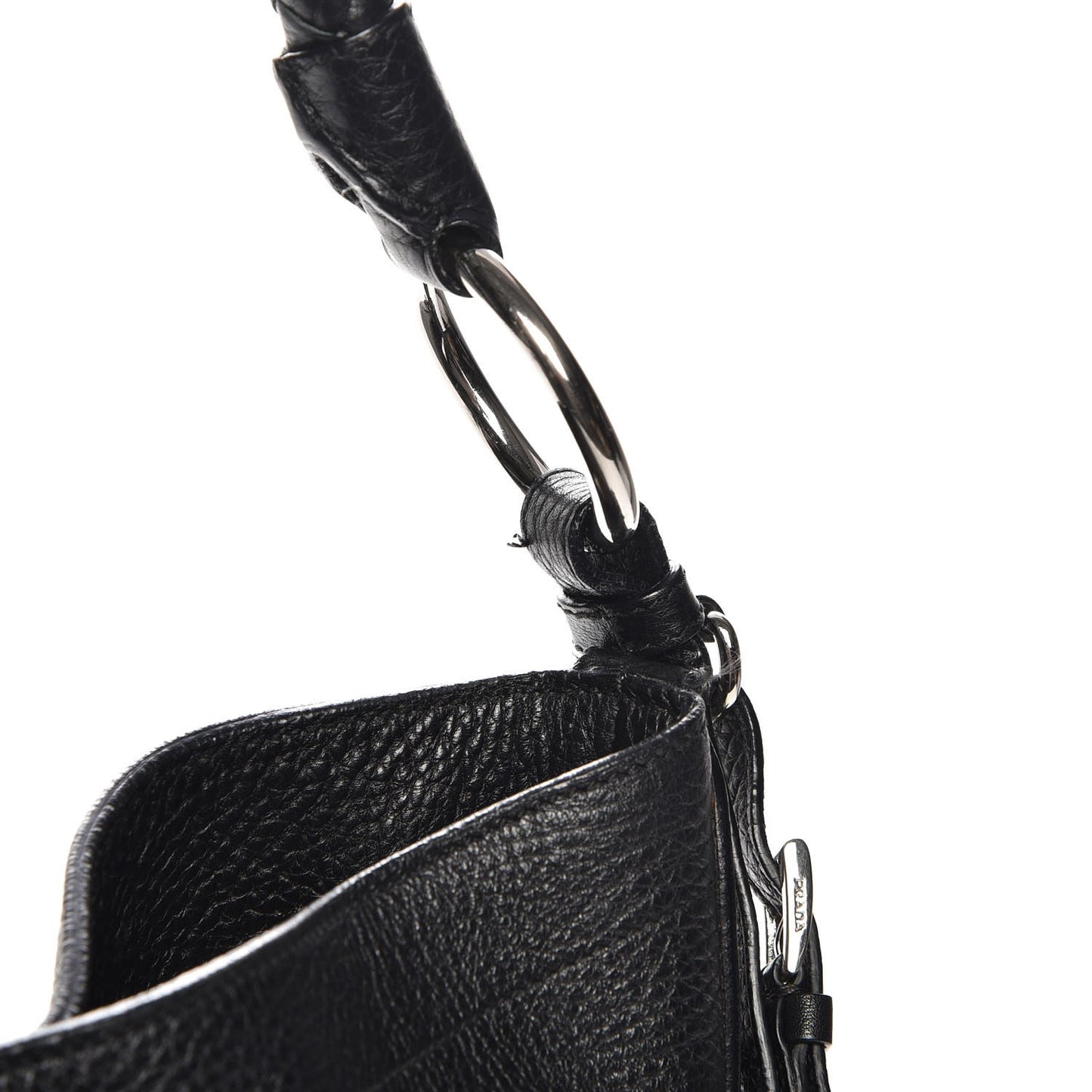 Vitello Daino Braided Hobo Nero Black