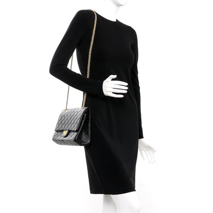 Chanel Aged Calfskin Quilted 2.55 Reissue 226 Flap Black 2 of 9