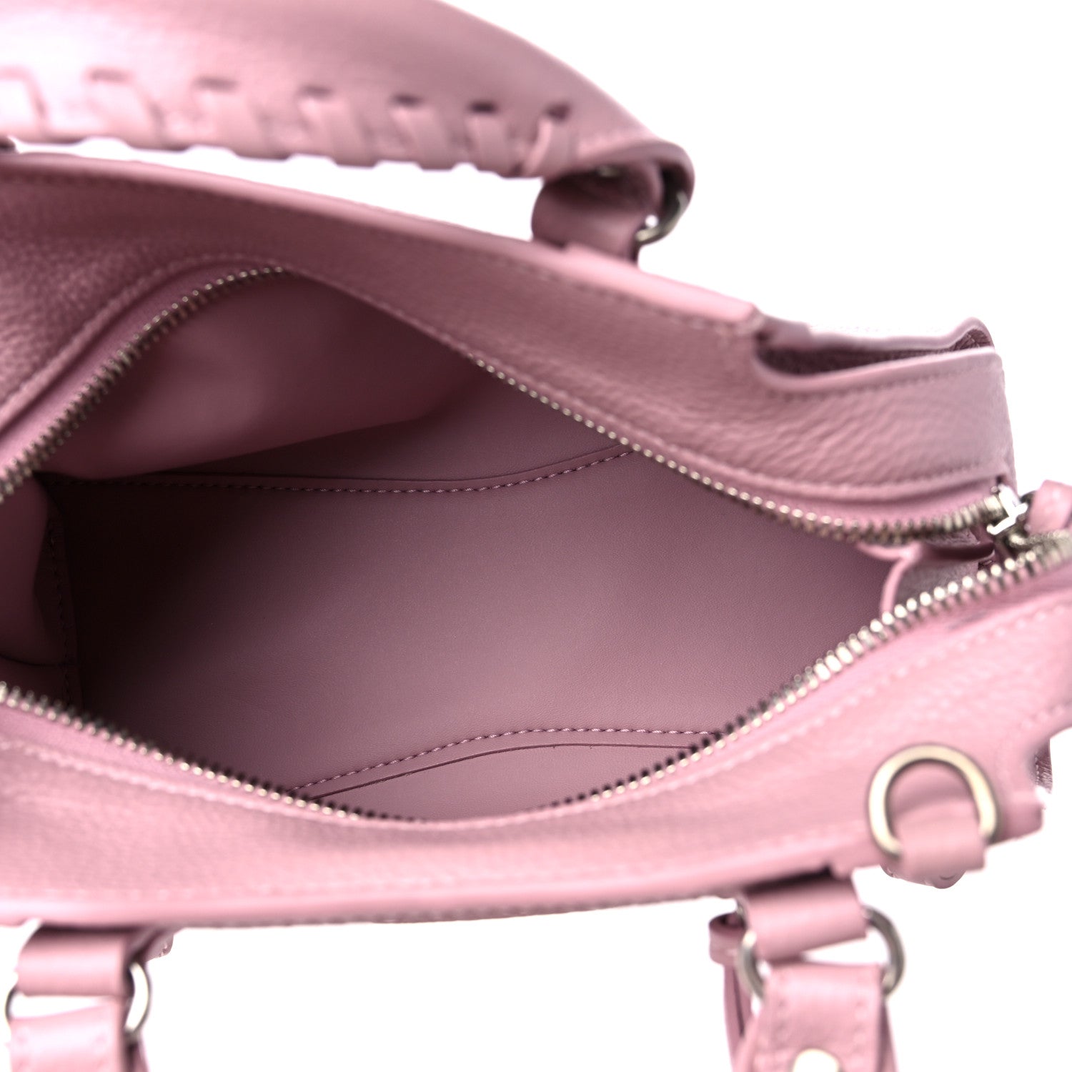 Balenciaga Grained Calfskin Neo Classic Silver Hardware Mini City Powder Pink 4 of 8