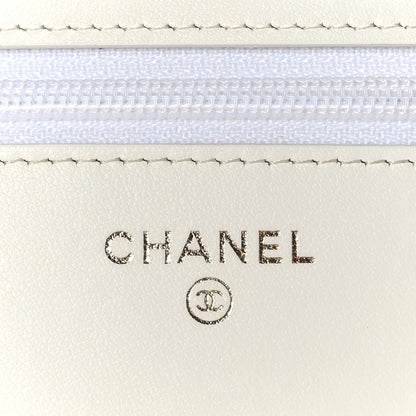 Chanel Caviar Quilted Boy Wallet On Chain WOC White 6 of 11