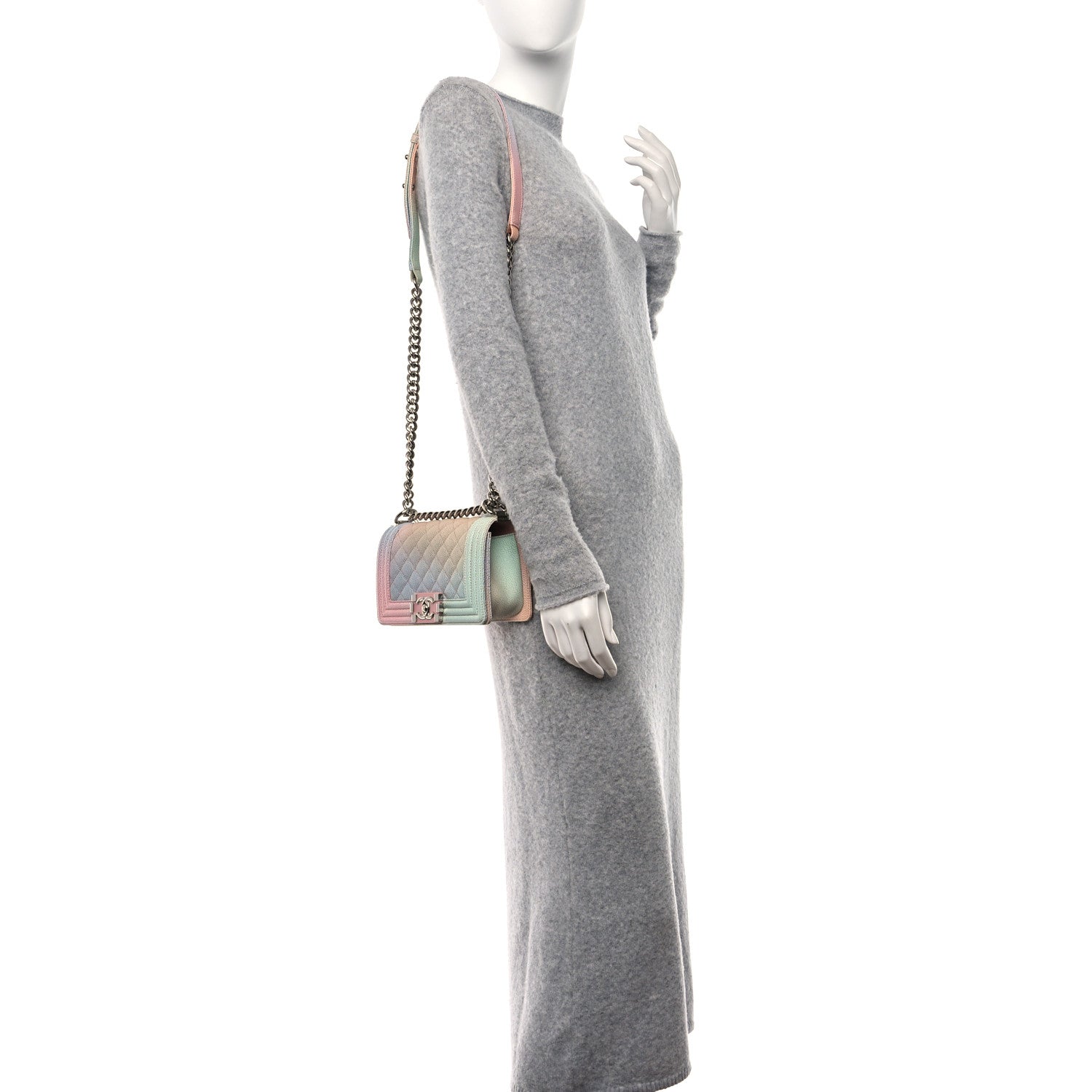 Chanel Caviar Quilted Small Rainbow Boy Flap Multicolor 2 of 11