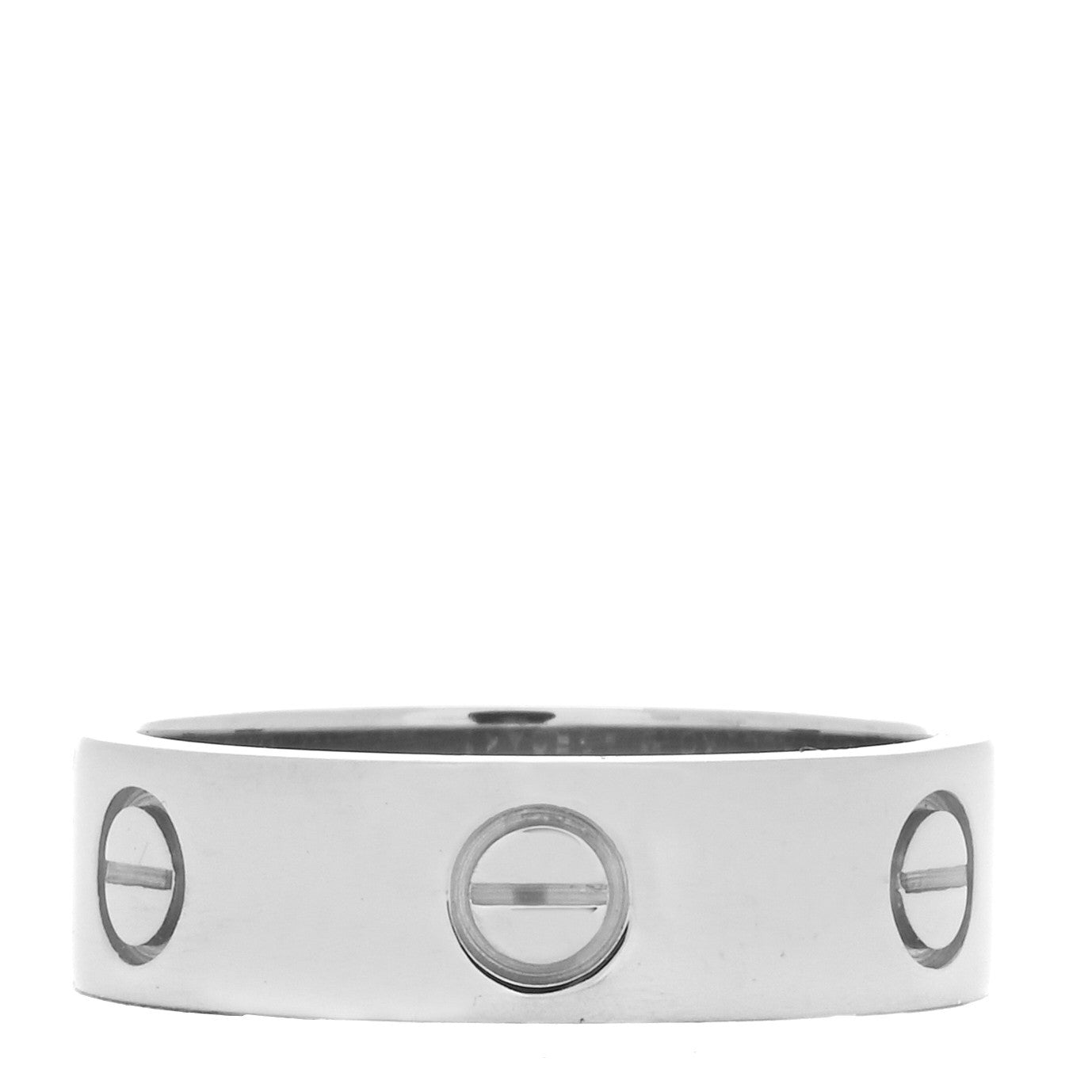 Cartier 18K White Gold 6mm LOVE Ring 58 8.25 1 of 6