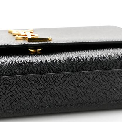 Saint Laurent Grain De Poudre Medium Classic Monogram Kate Satchel Black 10 of 11