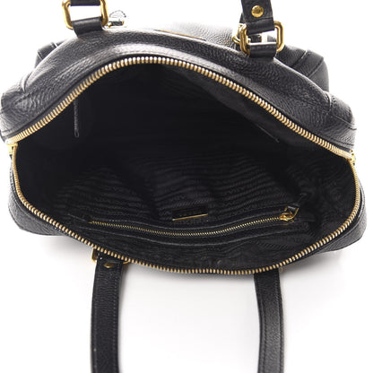 Prada Vitello Daino Satchel Black 5 of 16
