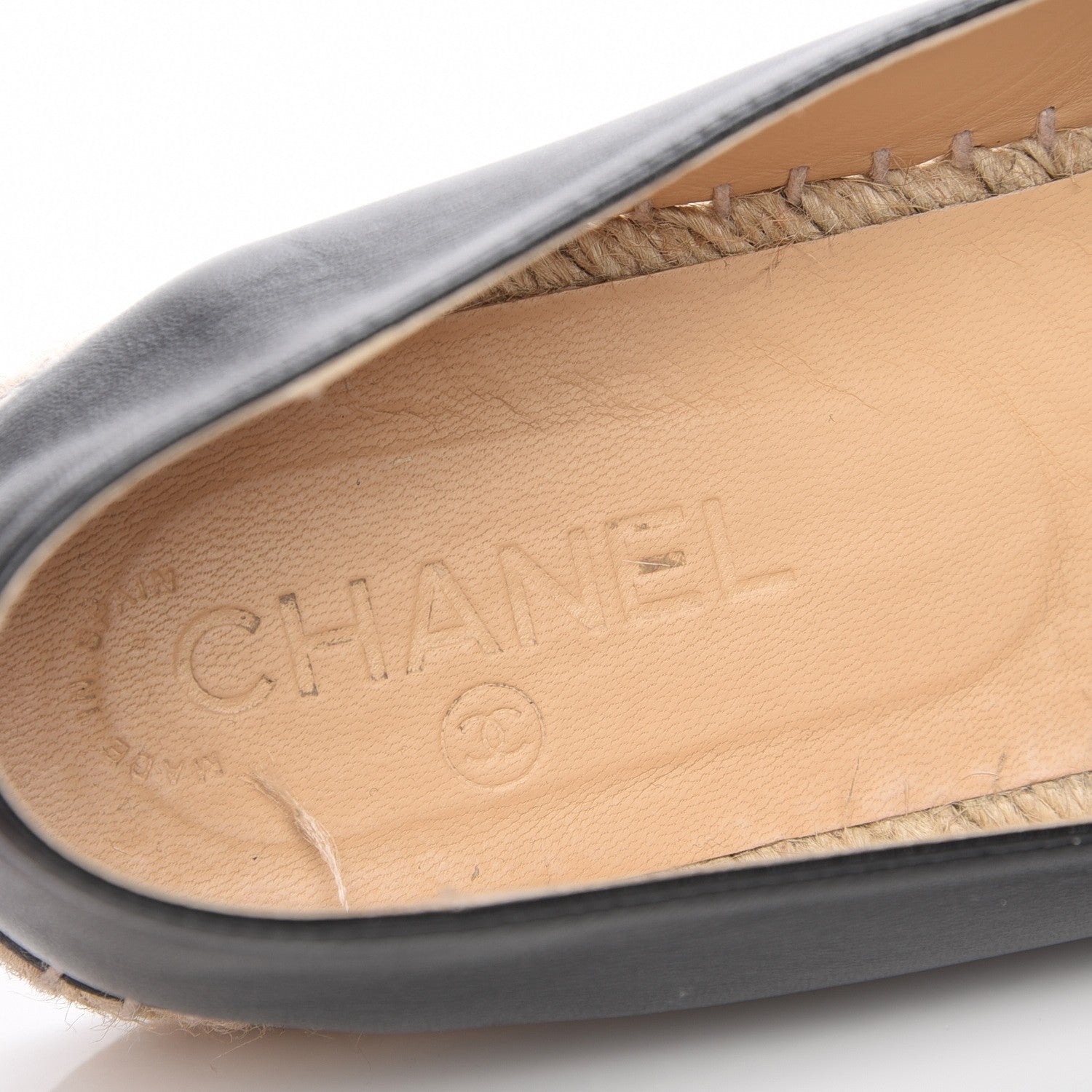 Chanel Lambskin CC Espadrilles 42 Black 7 of 13