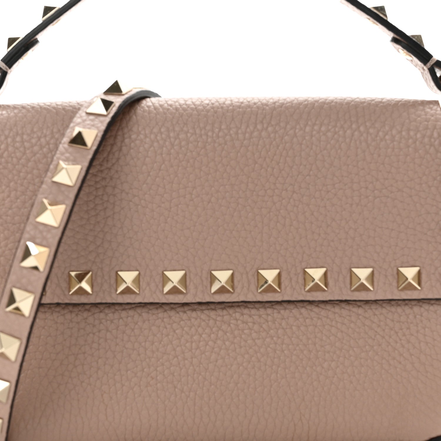 Valentino Garavani Grainy Calfskin Rockstud Crossbody Pouch Poudre 7 of 9