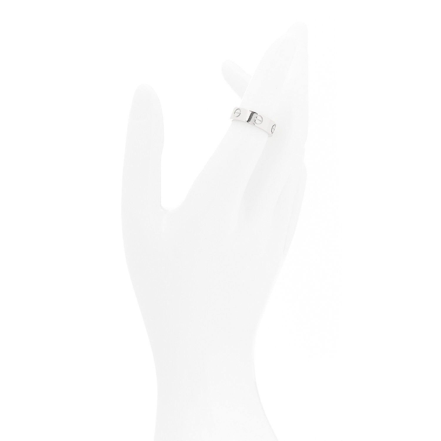 Cartier 18K White Gold 5.5mm LOVE Ring 50 5.25 2 of 4