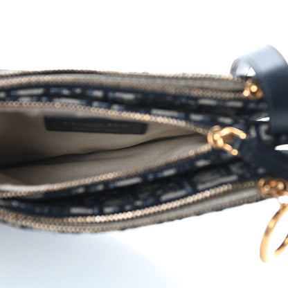 Christian Dior Oblique Saddle Pouch With Strap Navy Blue 6 of 10